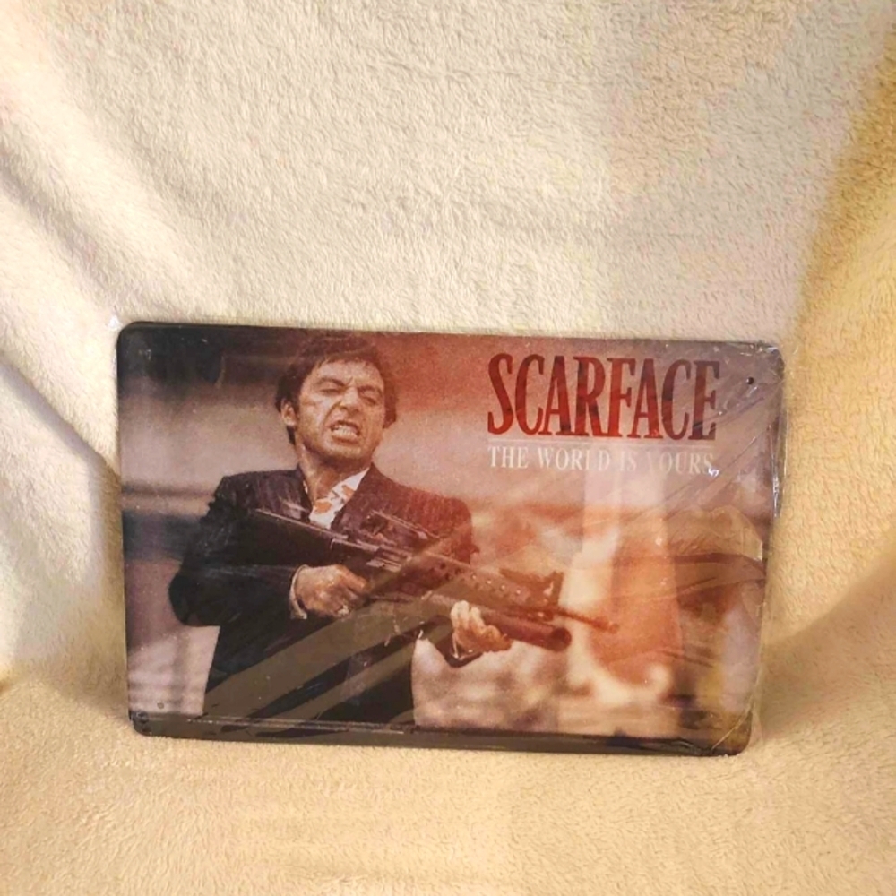 Scarface tin sign